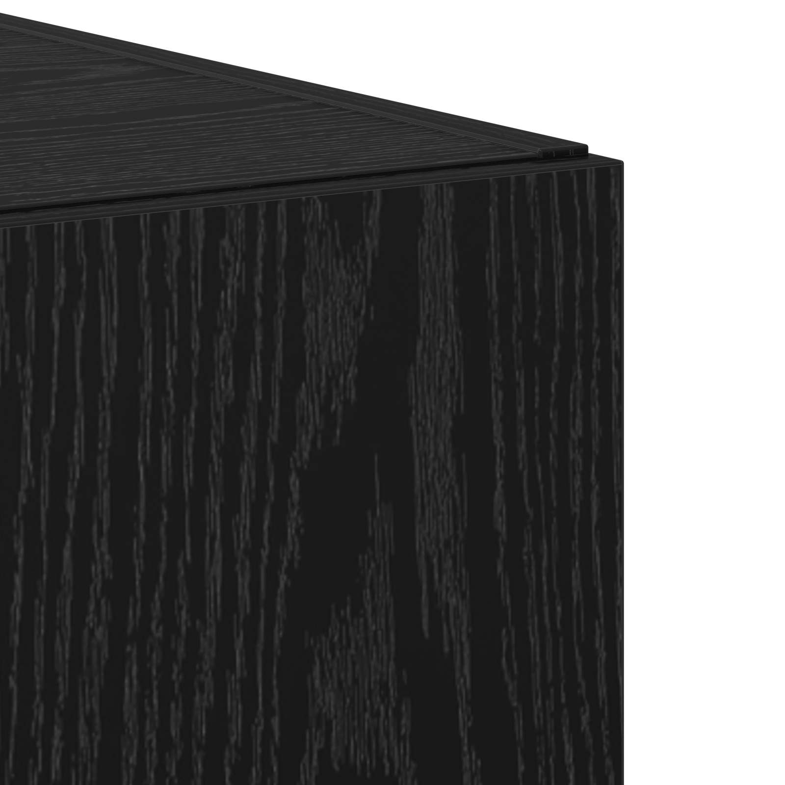 Highboard 2 pcs Schwarz Eichen-Optik 50 x 42,5 x 185 cm