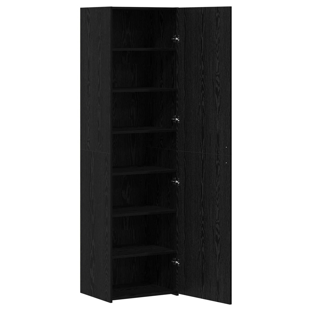 Highboard 2 pcs Schwarz Eichen-Optik 50 x 42,5 x 185 cm