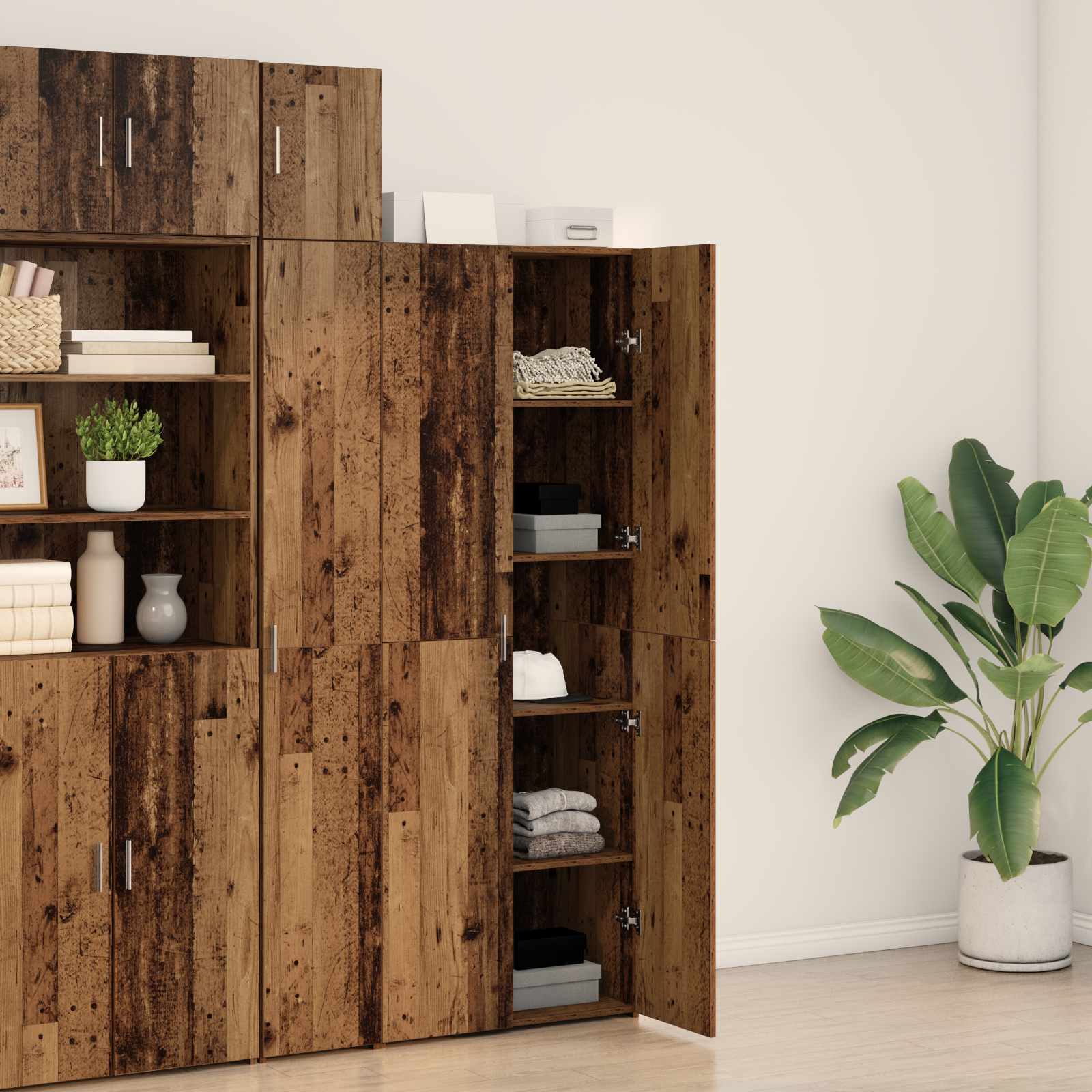 Highboard 2 pcs Altholz 70 x 42,5 x 185 cm