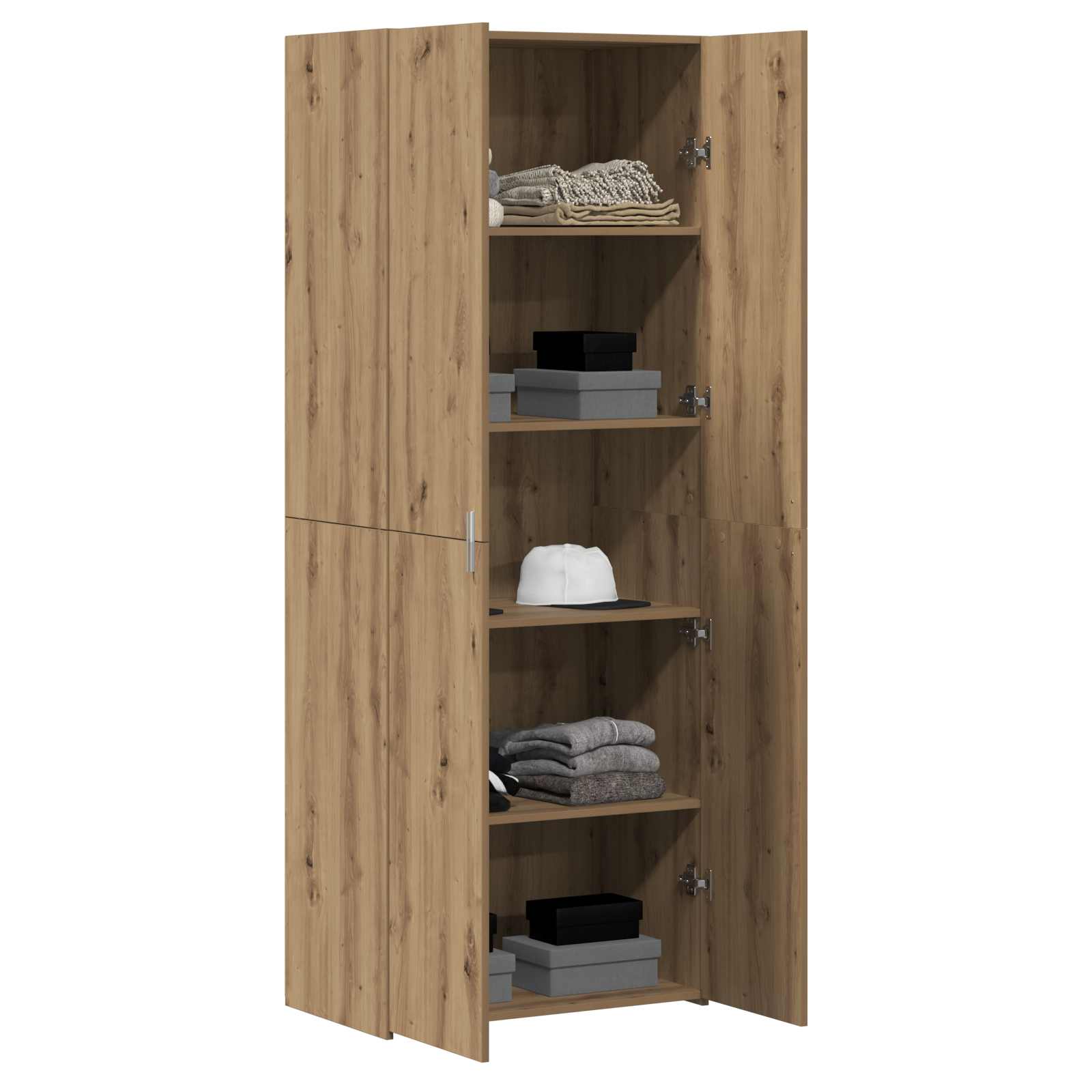 Highboard 2 pcs Artisan-Eiche 70 x 42,5 x 185 cm