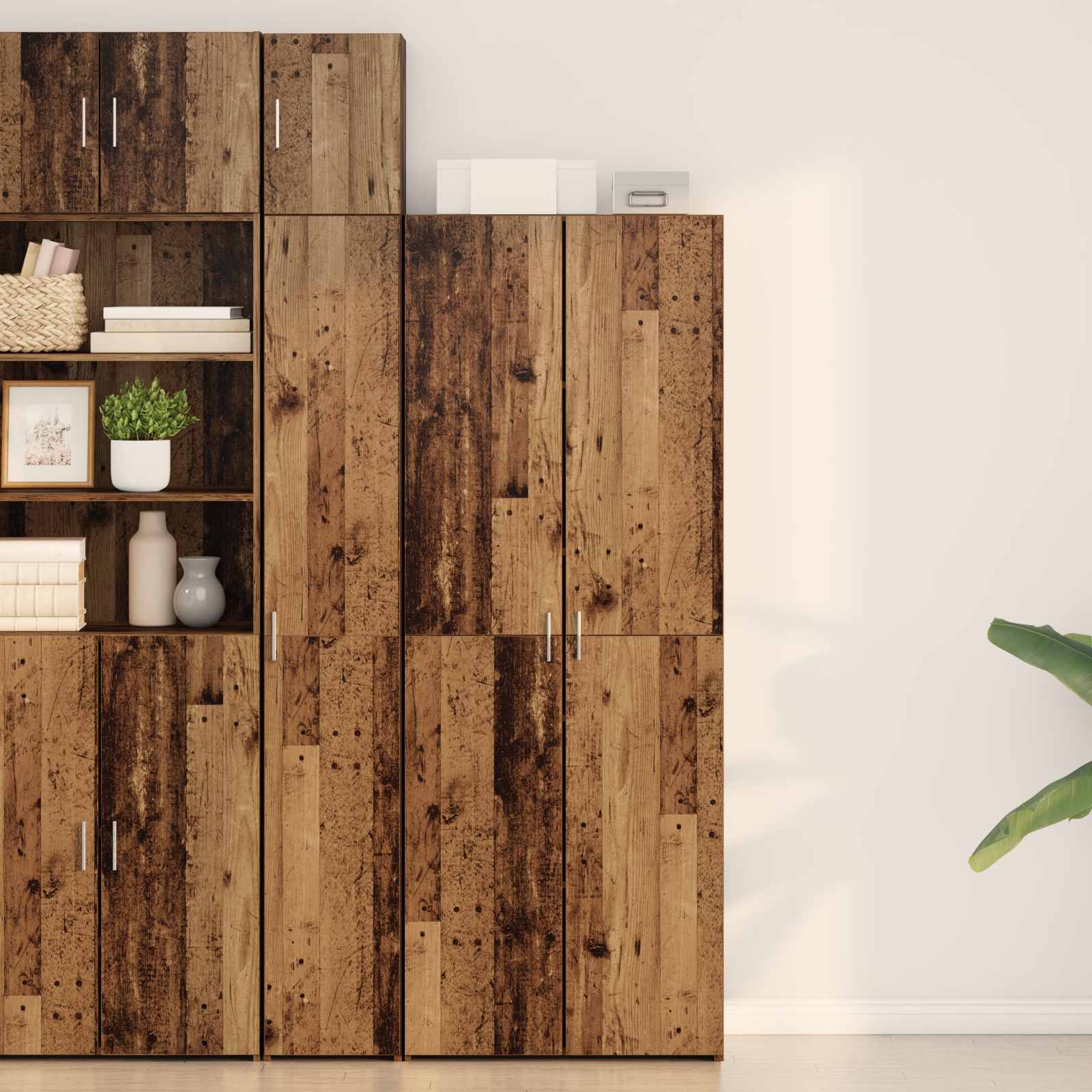 Highboard 2 pcs Altholz 70 x 42,5 x 185 cm