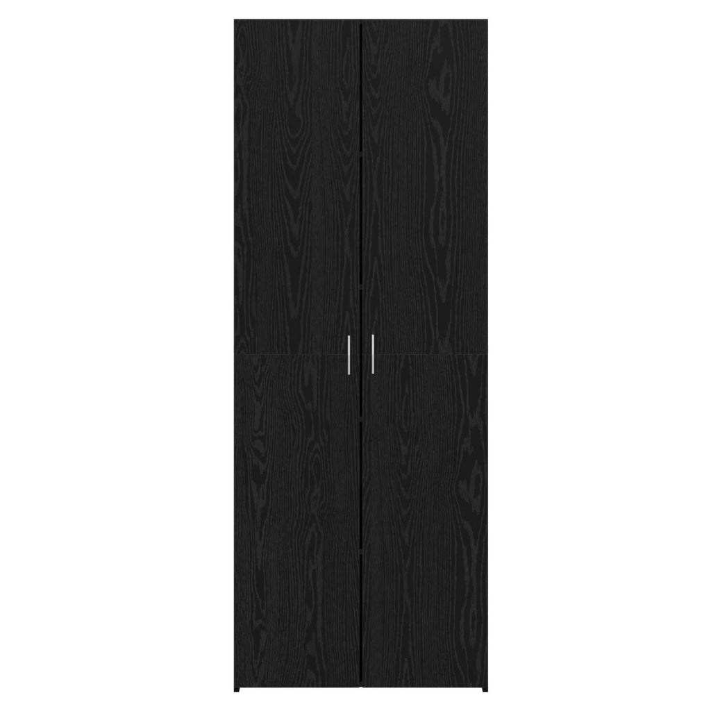 Highboard 2 pcs Schwarz Eichen-Optik 70 x 42,5 x 185 cm