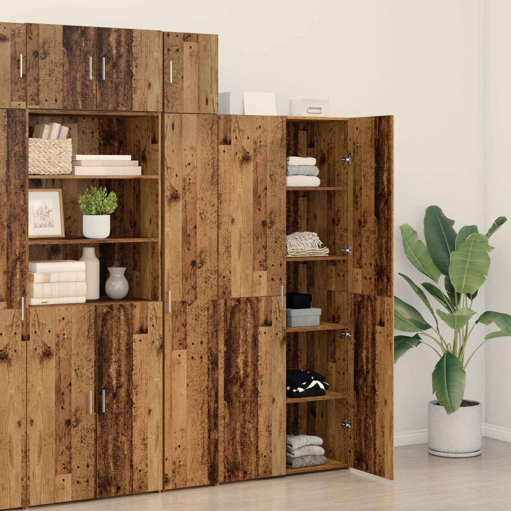 Highboard 2 pcs Altholz 80 x 42 x 185 cm