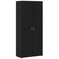 Highboard 2 pcs Schwarz Eichen-Optik 80 x 42 x 185 cm