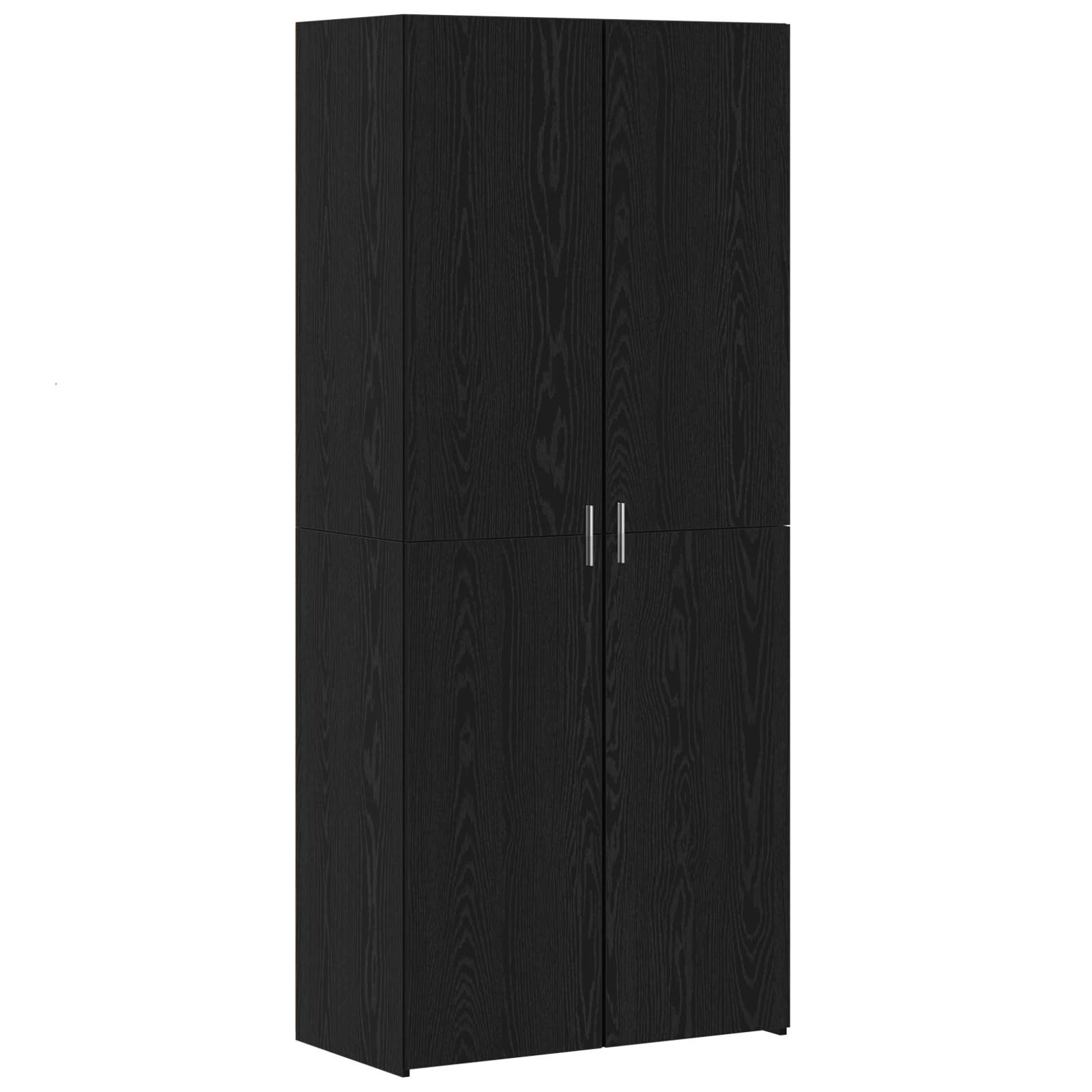 Highboard 2 pcs Schwarz Eichen-Optik 80 x 42 x 185 cm