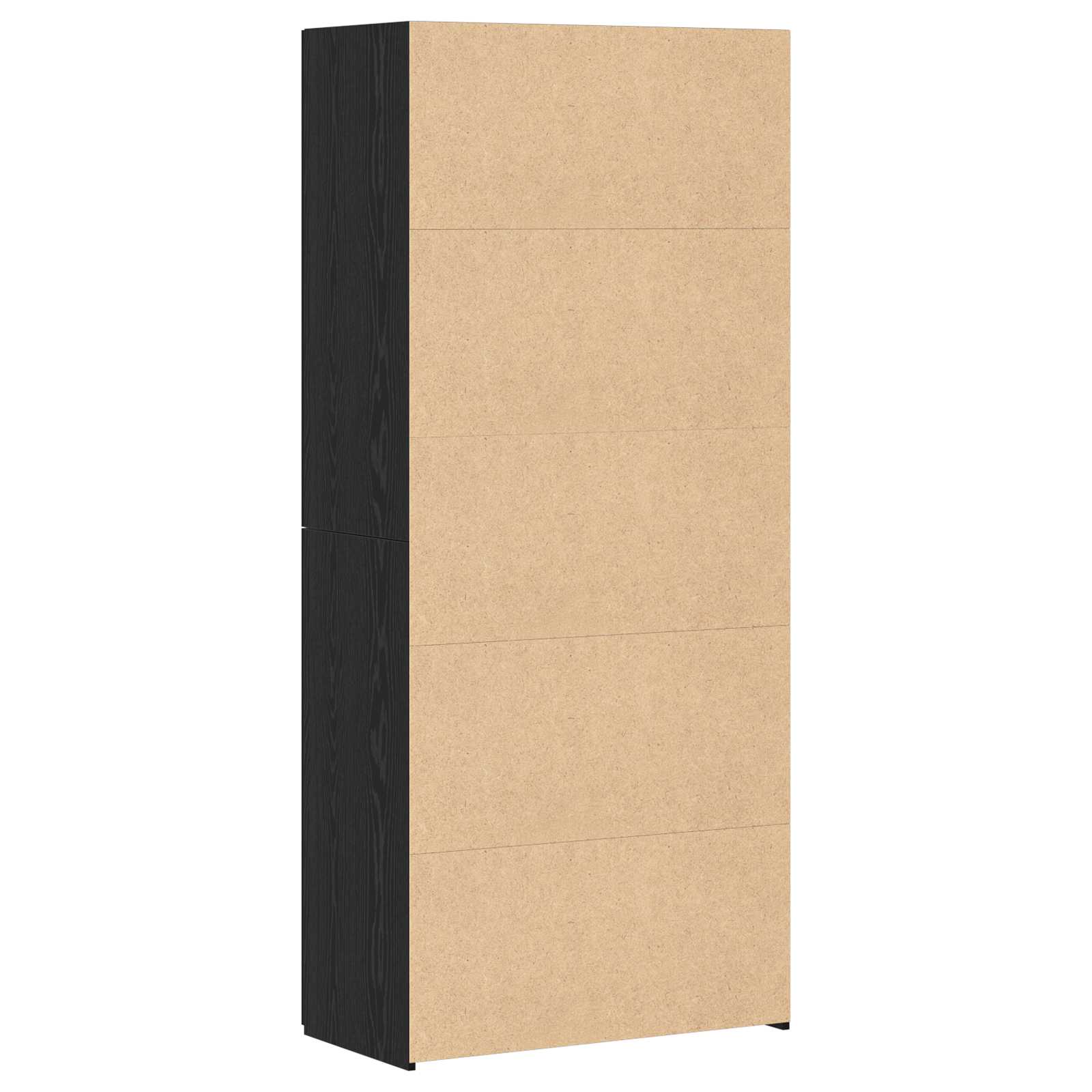 Highboard 2 pcs Schwarz Eichen-Optik 80 x 42 x 185 cm