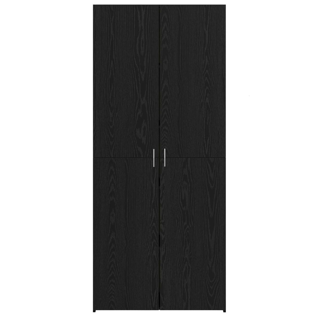 Highboard 2 pcs Schwarz Eichen-Optik 80 x 42 x 185 cm