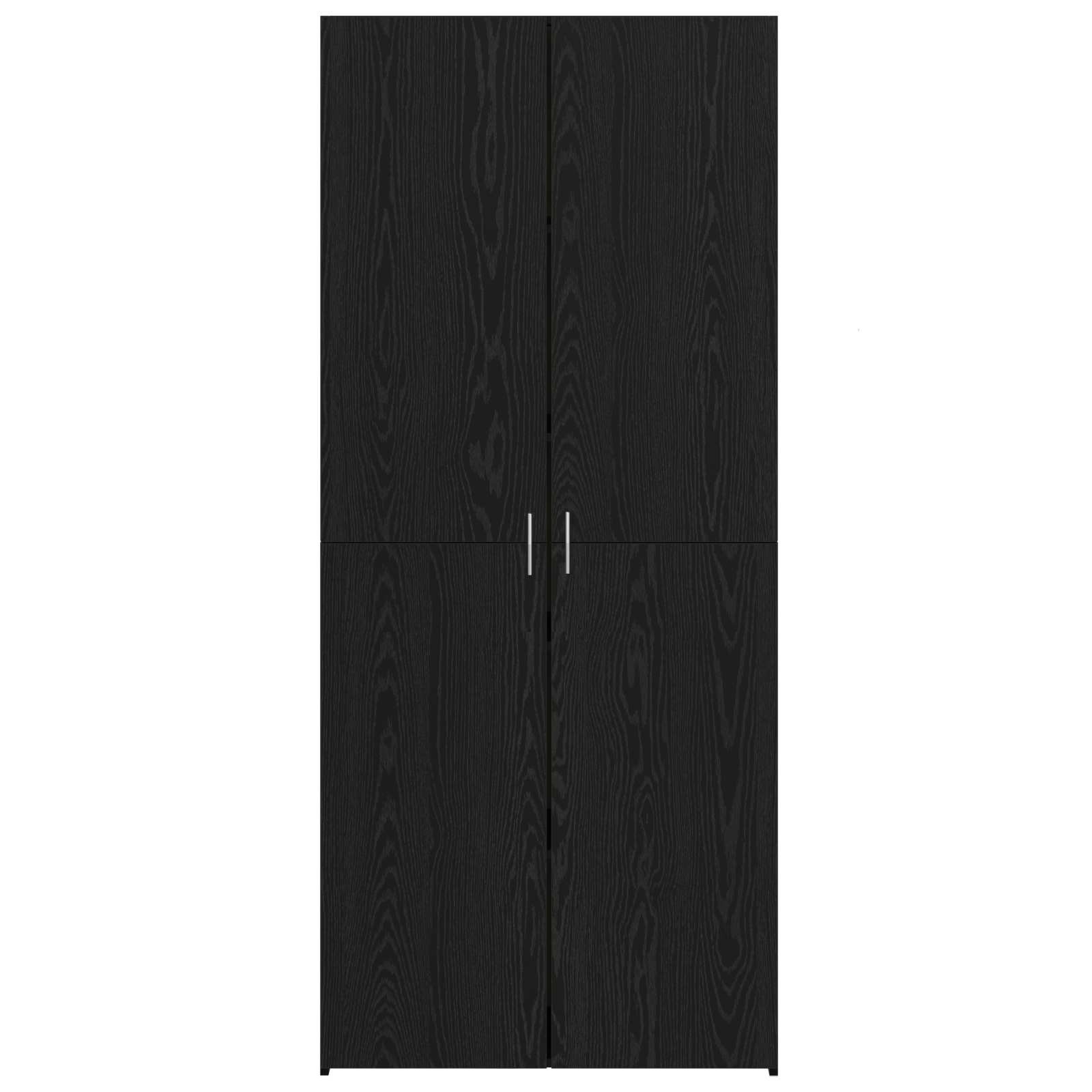Highboard 2 pcs Schwarz Eichen-Optik 80 x 42 x 185 cm