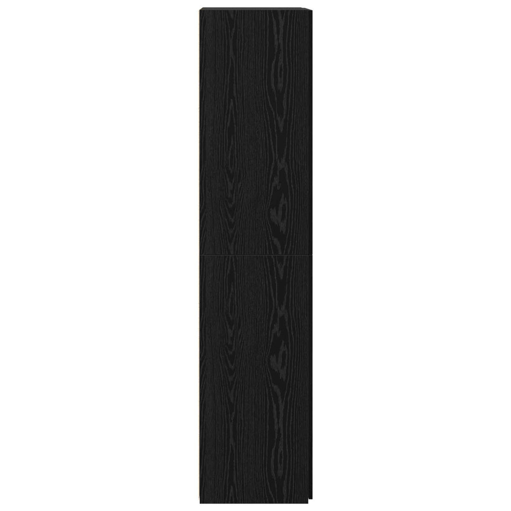 Highboard 2 pcs Schwarz Eichen-Optik 80 x 42 x 185 cm