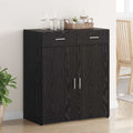 Badschrank Schwarz Eichen-Optik 80 x 42,5 x 93,5 cm
