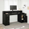 Schreibtisch Schwarze Eiche 160 x 55 x 91 cm Holzwerkstoff