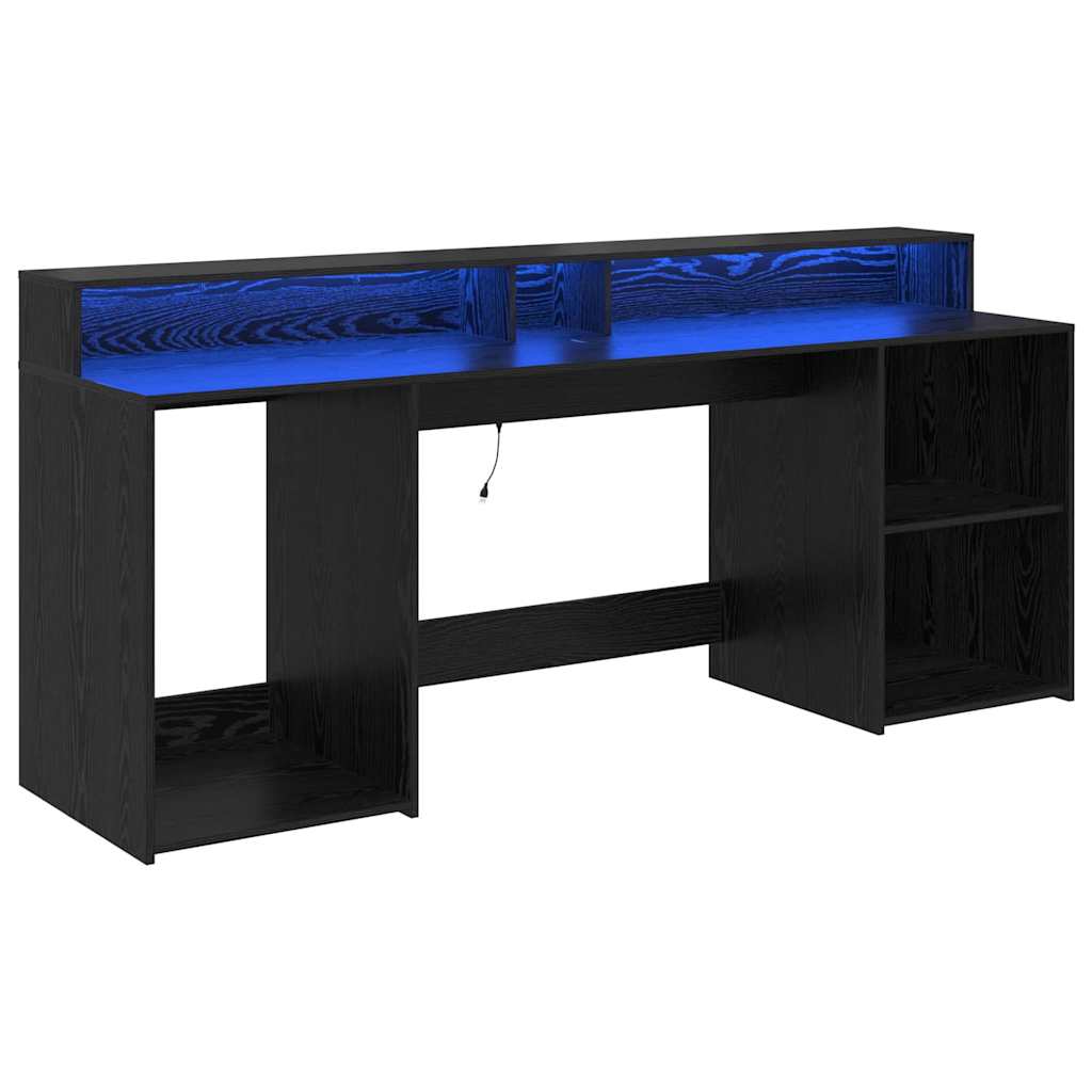 Schreibtisch Schwarze Eiche 200 x 55 x 91 cm Holzwerkstoff