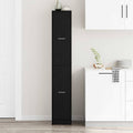 Apothekerschrank Schwarz Eichen-Optik 30 x 41 x 174.5 cm