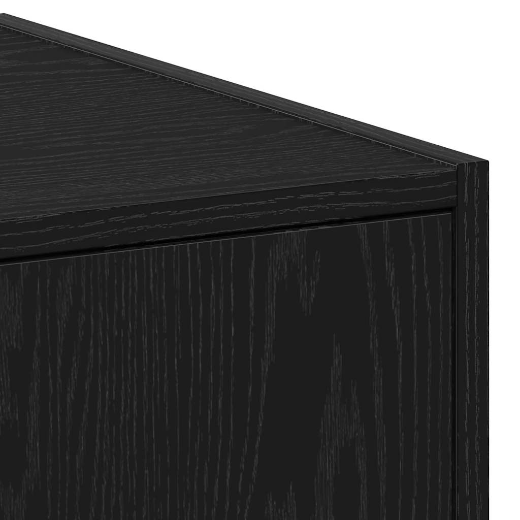 Apothekerschrank Schwarz Eichen-Optik 40 x 41 x 144.5 cm