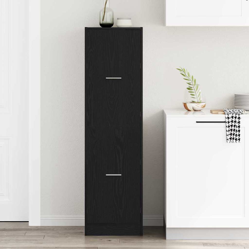 Apothekerschrank Schwarz Eichen-Optik 40 x 41 x 144.5 cm