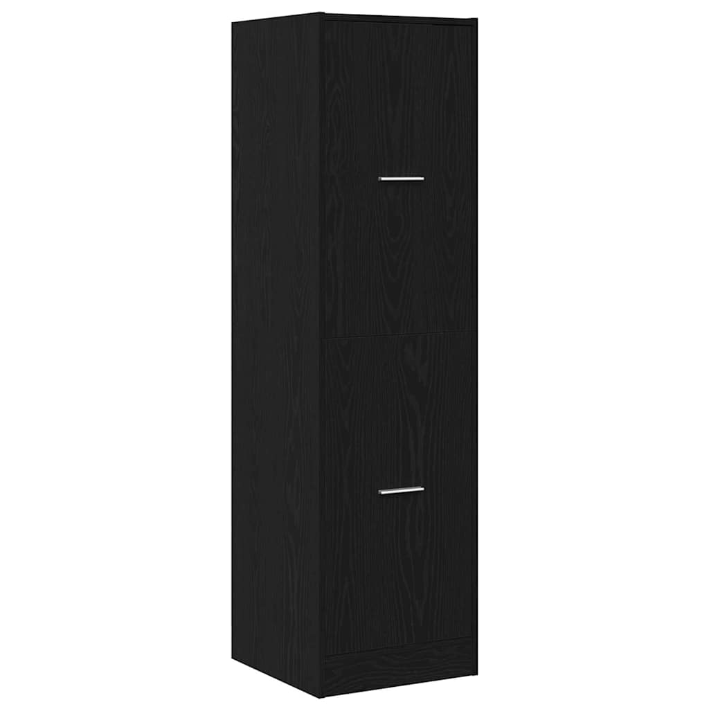 Apothekerschrank Schwarz Eichen-Optik 40 x 41 x 144.5 cm