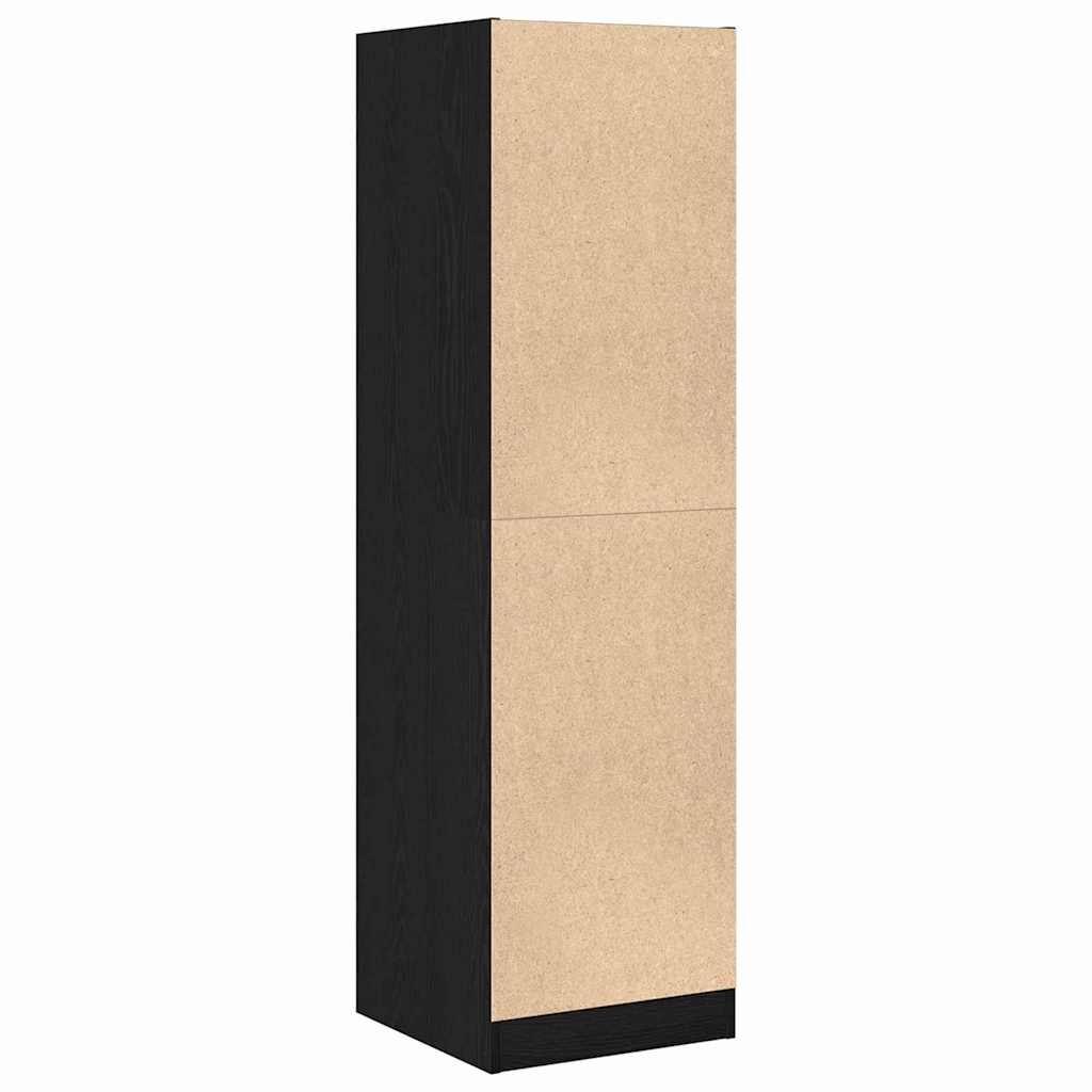 Apothekerschrank Schwarz Eichen-Optik 40 x 41 x 144.5 cm