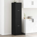 Apothekerschrank Schwarz Eichen-Optik 40 x 41 x 174.5 cm