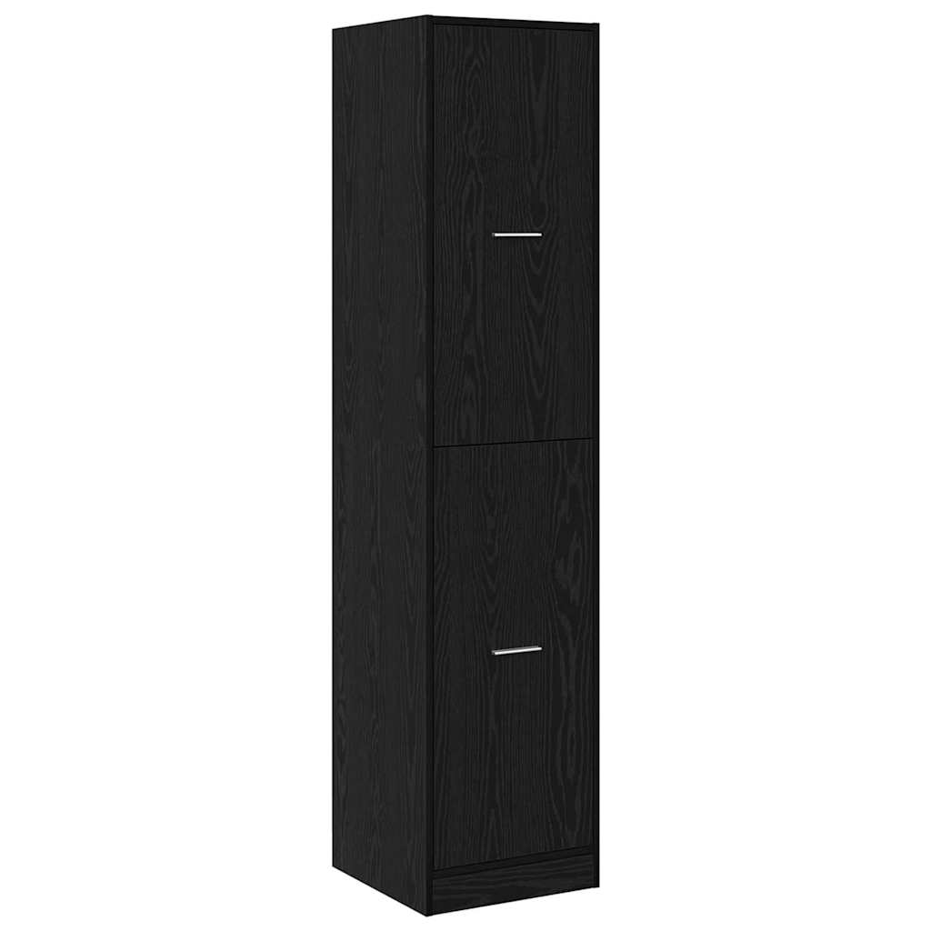 Apothekerschrank Schwarz Eichen-Optik 40 x 41 x 174.5 cm