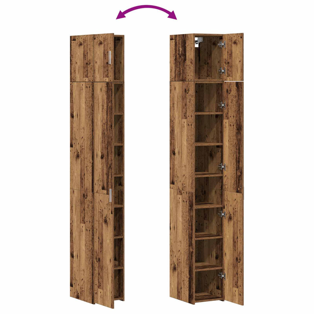 Aufbewahrungsschrank 2 pcs Altholz 30 x 42,5 x 225 cm