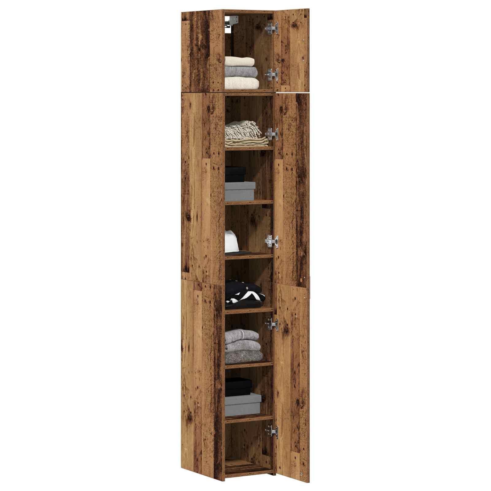 Aufbewahrungsschrank 2 pcs Altholz 30 x 42,5 x 225 cm