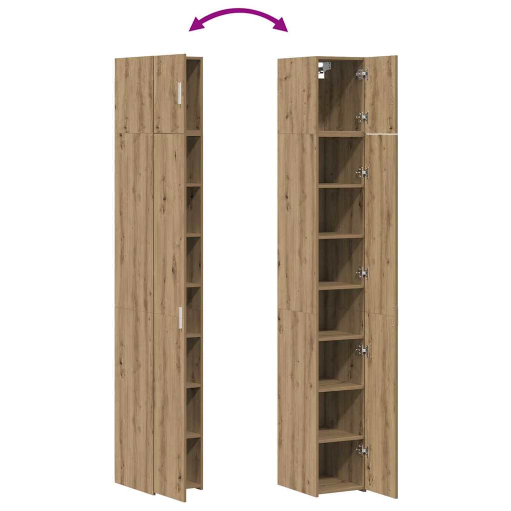 Aufbewahrungsschrank 2 pcs Artisan-Eiche 30 x 42,5 x 225 cm