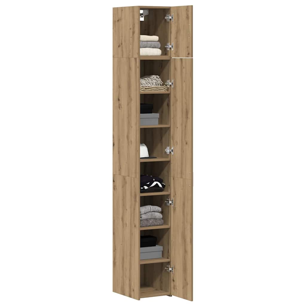 Aufbewahrungsschrank 2 pcs Artisan-Eiche 30 x 42,5 x 225 cm