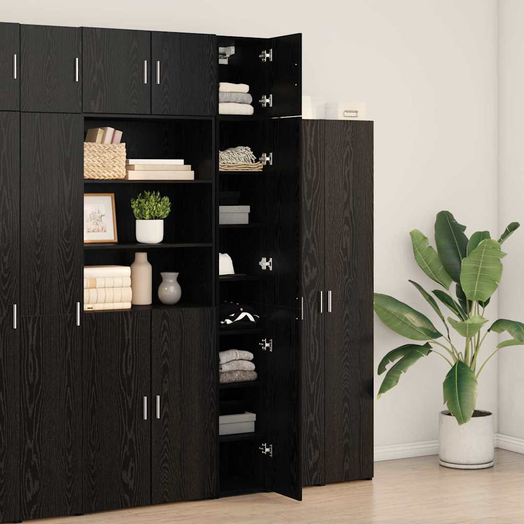 Aufbewahrungsschrank 2 pcs Schwarze Eiche 30 x 42,5 x 225 cm