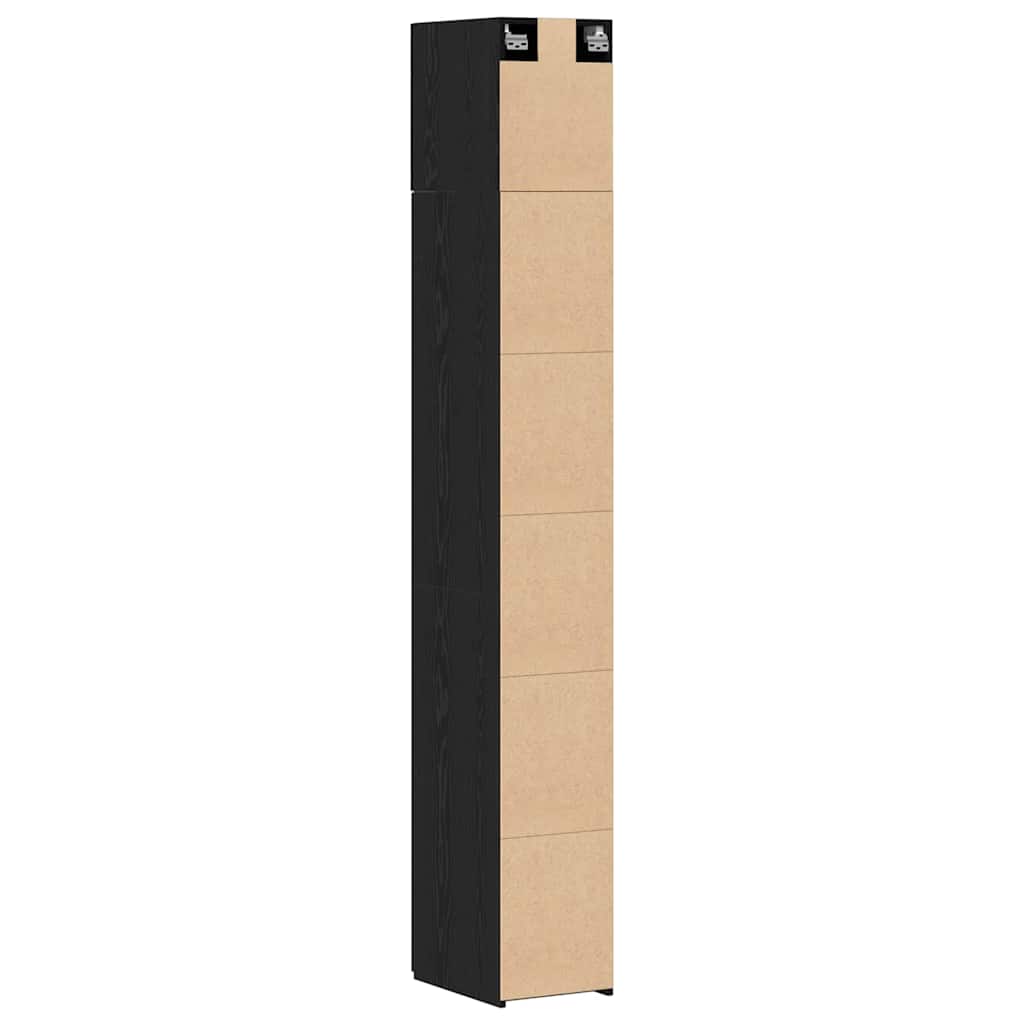 Aufbewahrungsschrank 2 pcs Schwarze Eiche 30 x 42,5 x 225 cm
