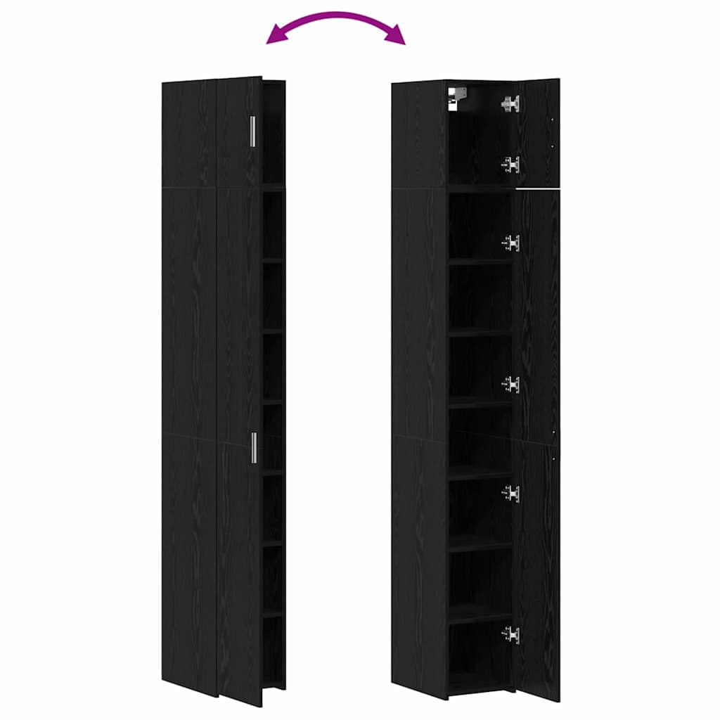 Aufbewahrungsschrank 2 pcs Schwarze Eiche 30 x 42,5 x 225 cm