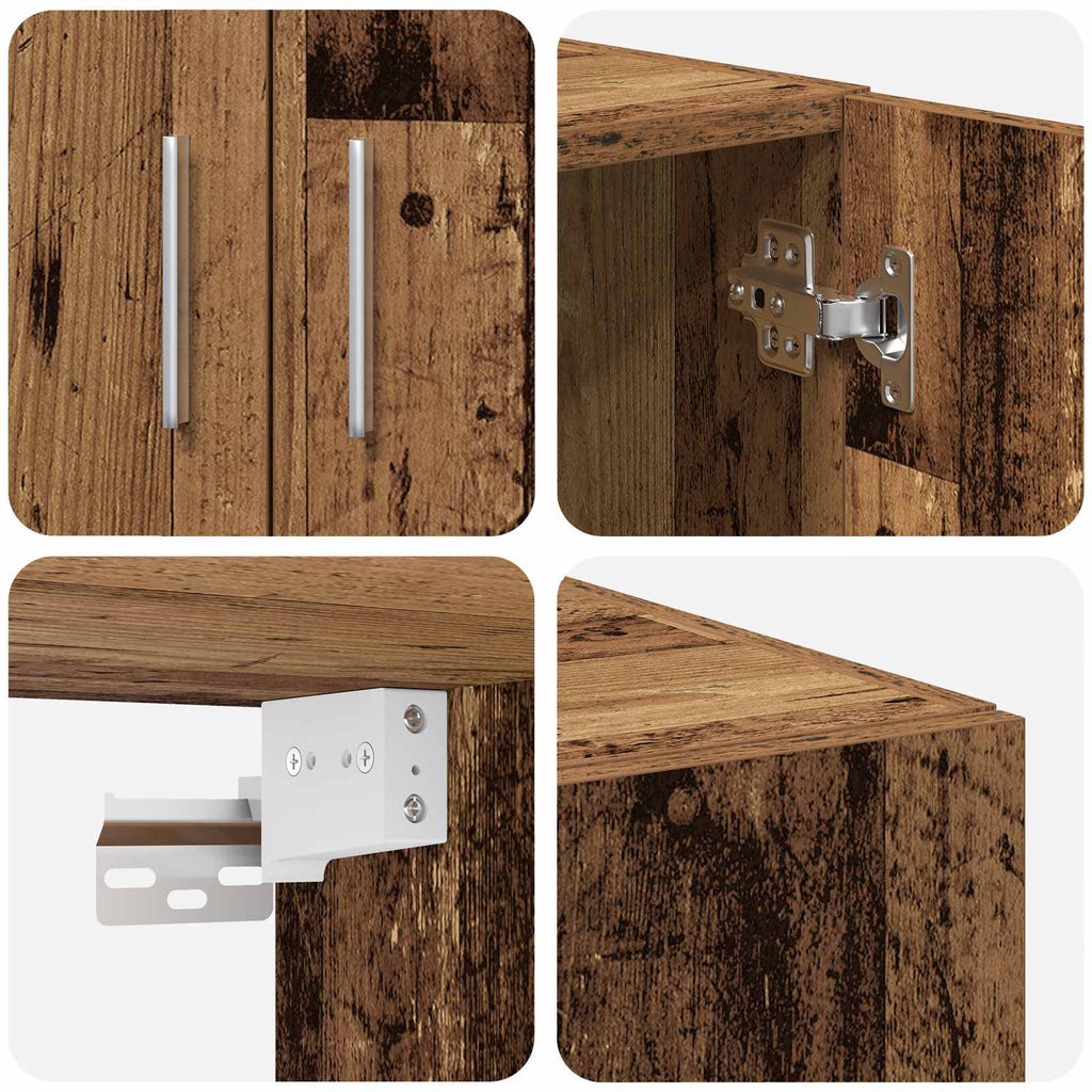 Aufbewahrungsschrank 3 pcs Altholz