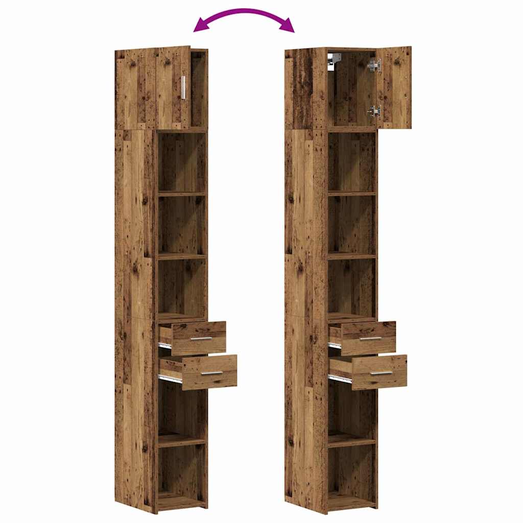 Aufbewahrungsschrank 2 pcs Altholz 30 x 42,5 x 225 cm