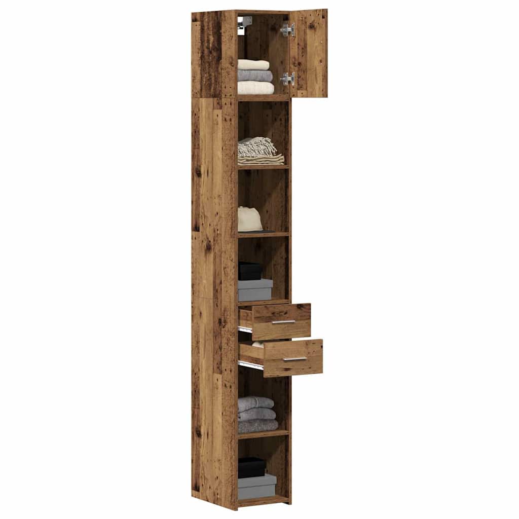 Aufbewahrungsschrank 2 pcs Altholz 30 x 42,5 x 225 cm