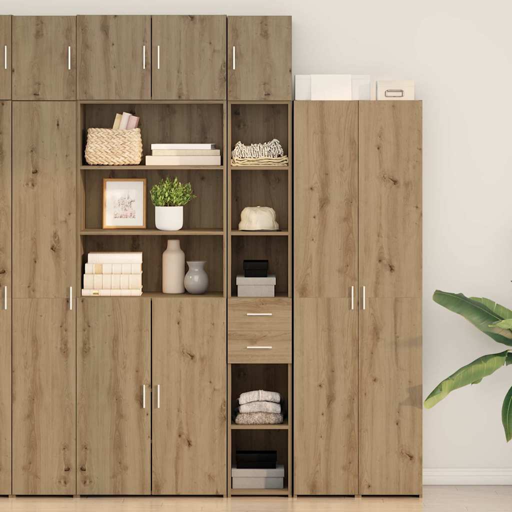 Aufbewahrungsschrank 2 pcs Artisan-Eiche 30 x 42,5 x 225 cm