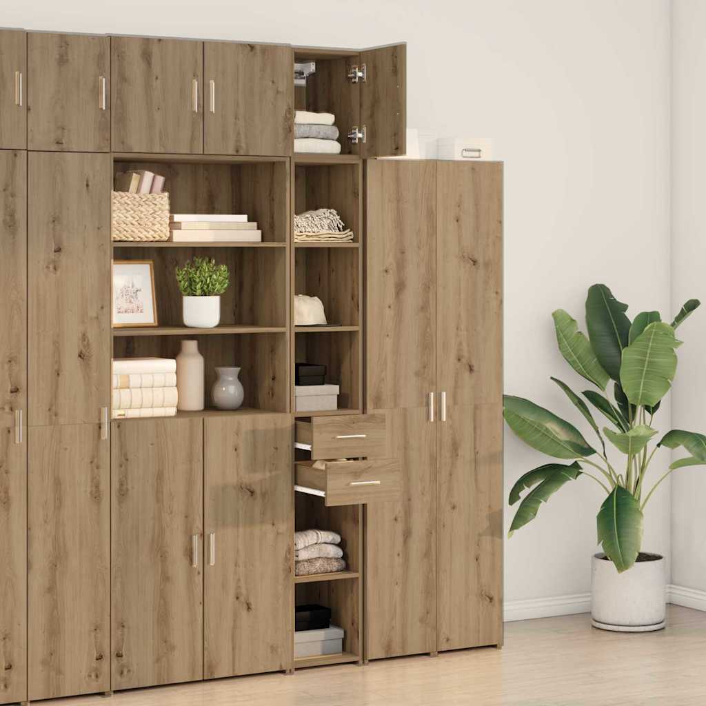 Aufbewahrungsschrank 2 pcs Artisan-Eiche 30 x 42,5 x 225 cm