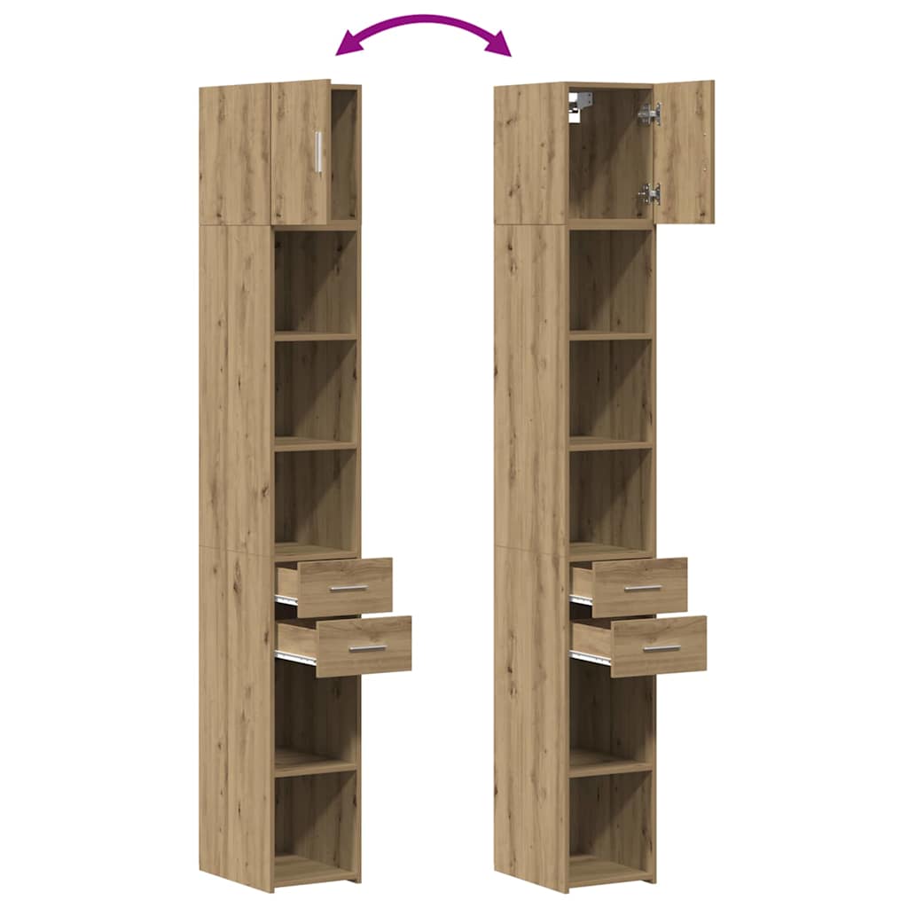 Aufbewahrungsschrank 2 pcs Artisan-Eiche 30 x 42,5 x 225 cm