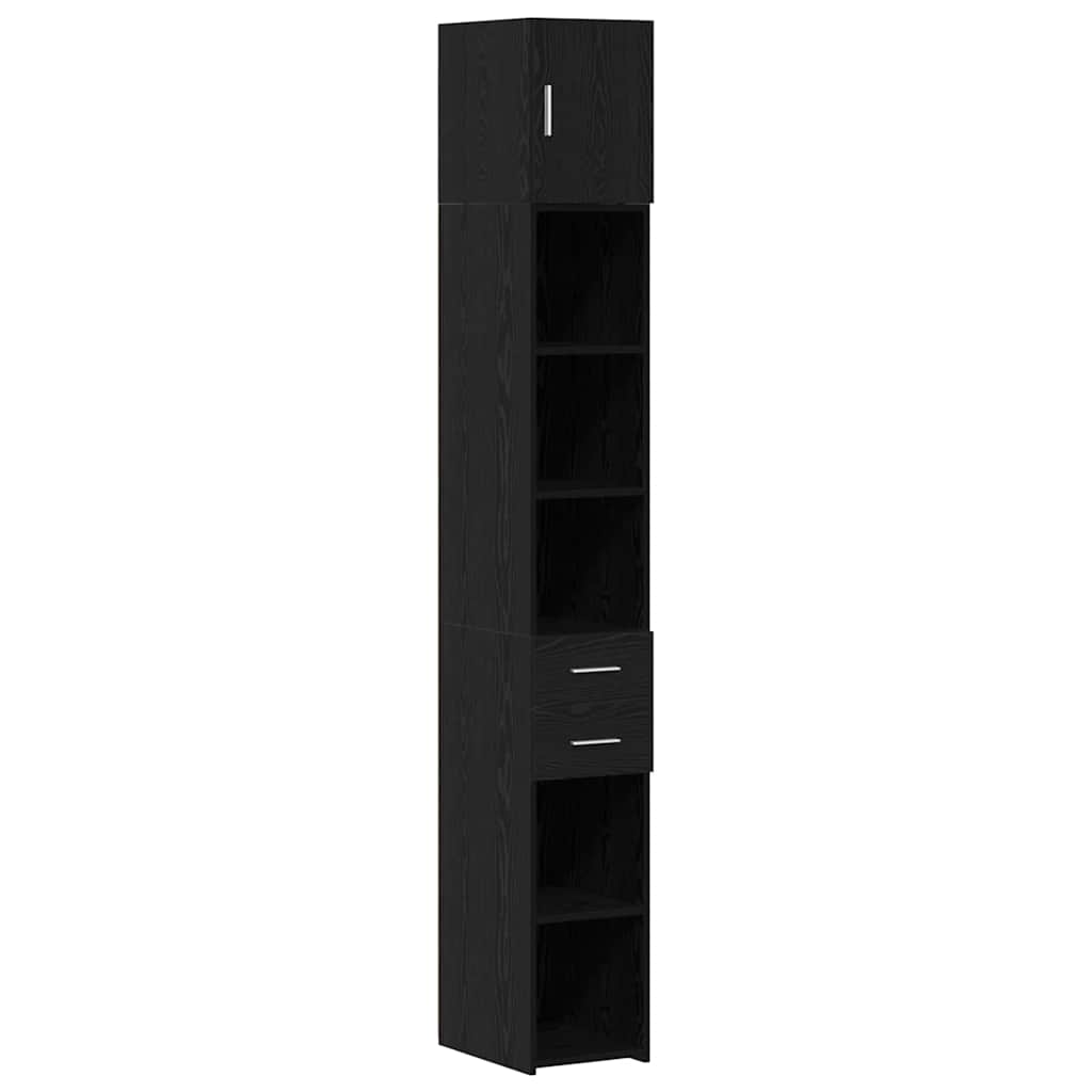 Aufbewahrungsschrank mit Schubladen 2 pcs Schwarz Eichen-Optik