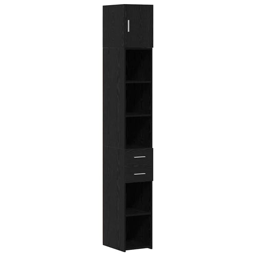 Aufbewahrungsschrank mit Schubladen 2 pcs Schwarz Eichen-Optik