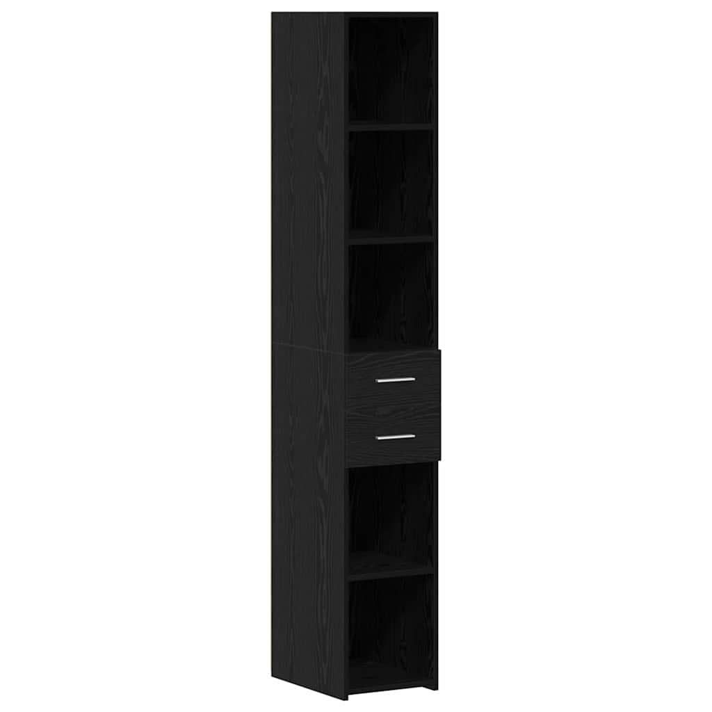 Aufbewahrungsschrank mit Schubladen 2 pcs Schwarz Eichen-Optik