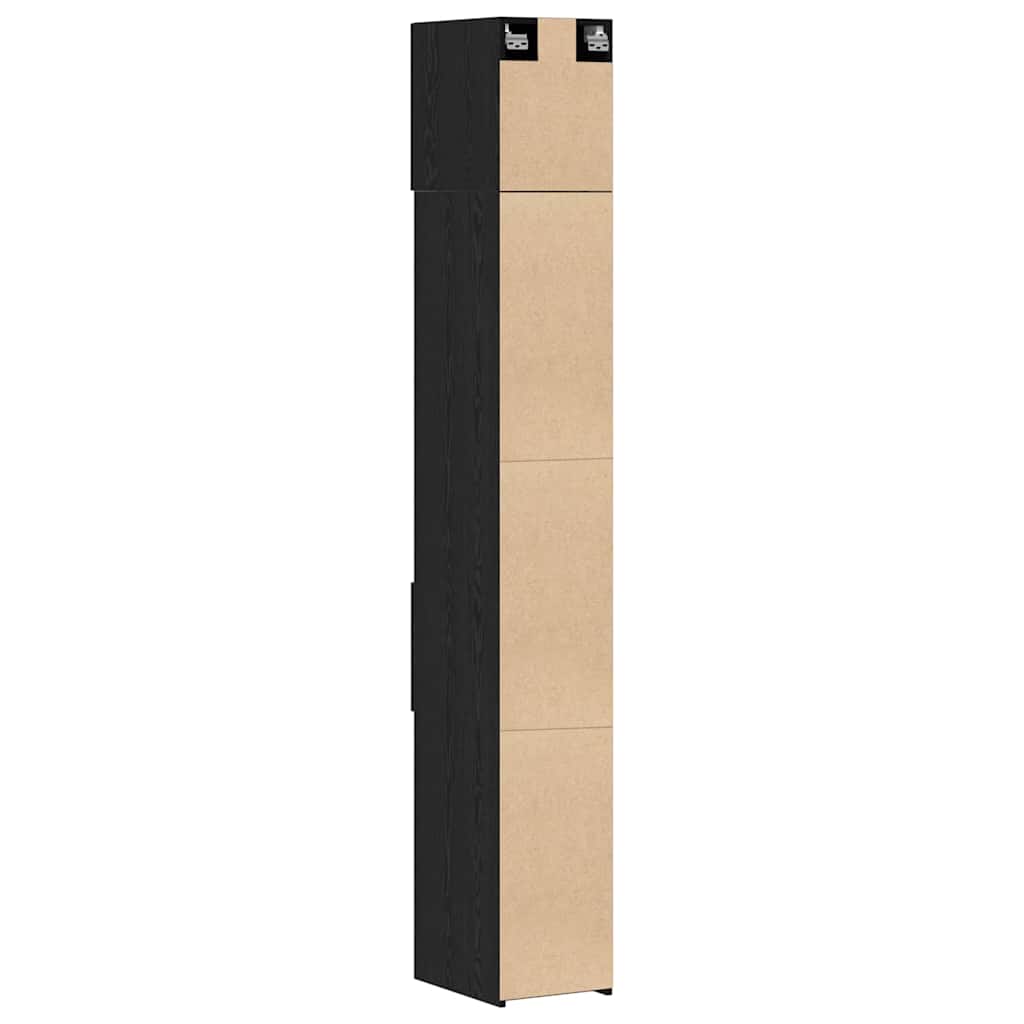 Aufbewahrungsschrank mit Schubladen 2 pcs Schwarz Eichen-Optik