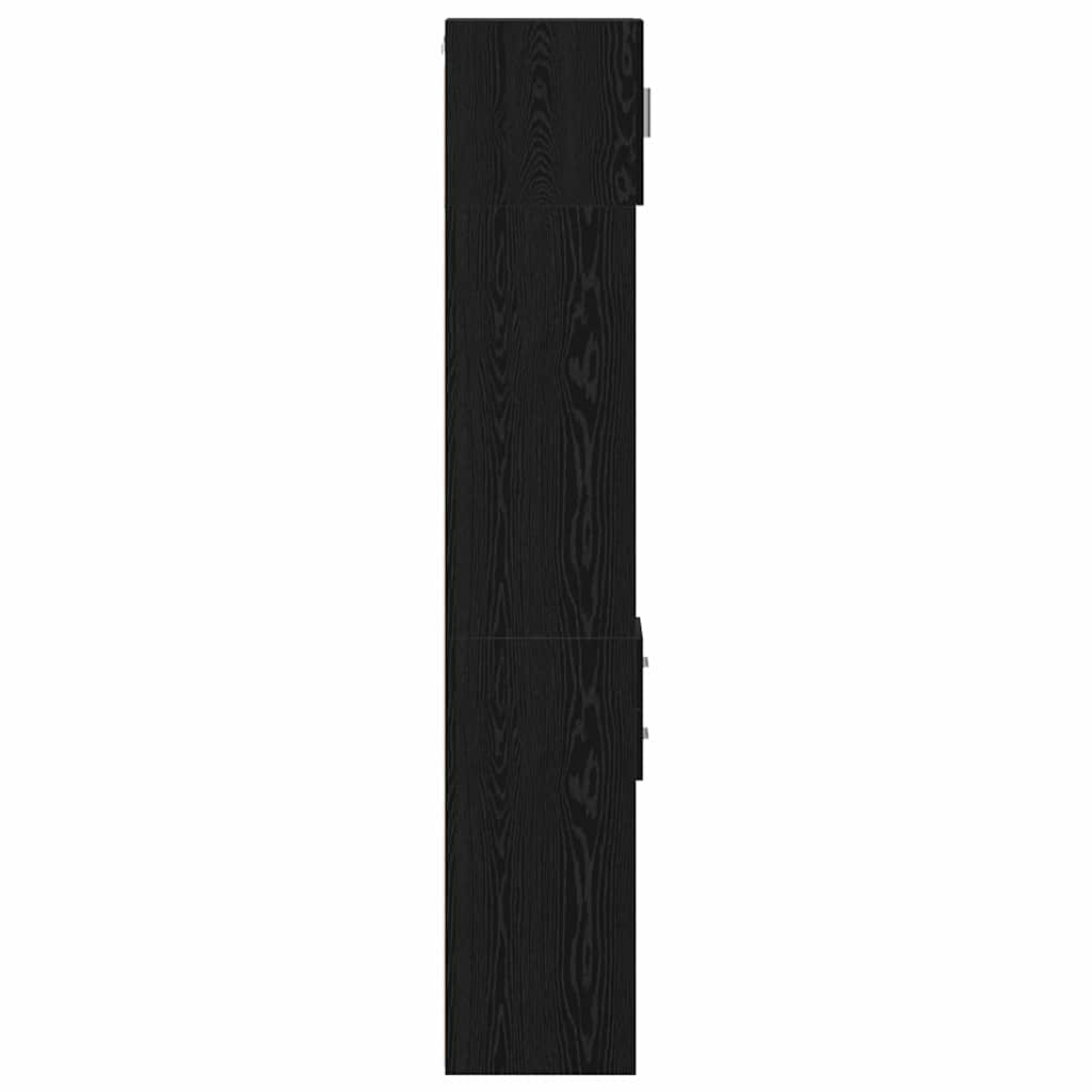 Aufbewahrungsschrank mit Schubladen 2 pcs Schwarz Eichen-Optik