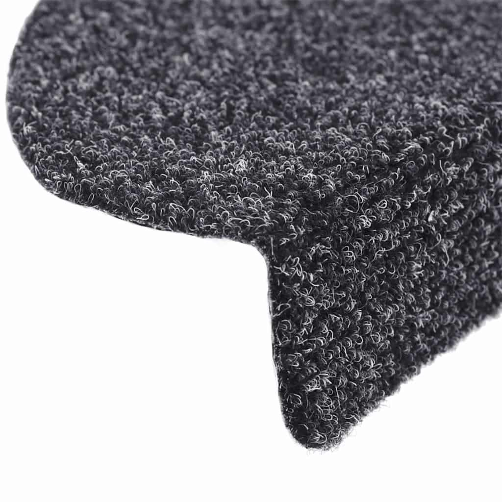 Stufenmatten Selbstklebend 20 Stk. 65x21x4 cm Dunkelgrau Halbrund Groß