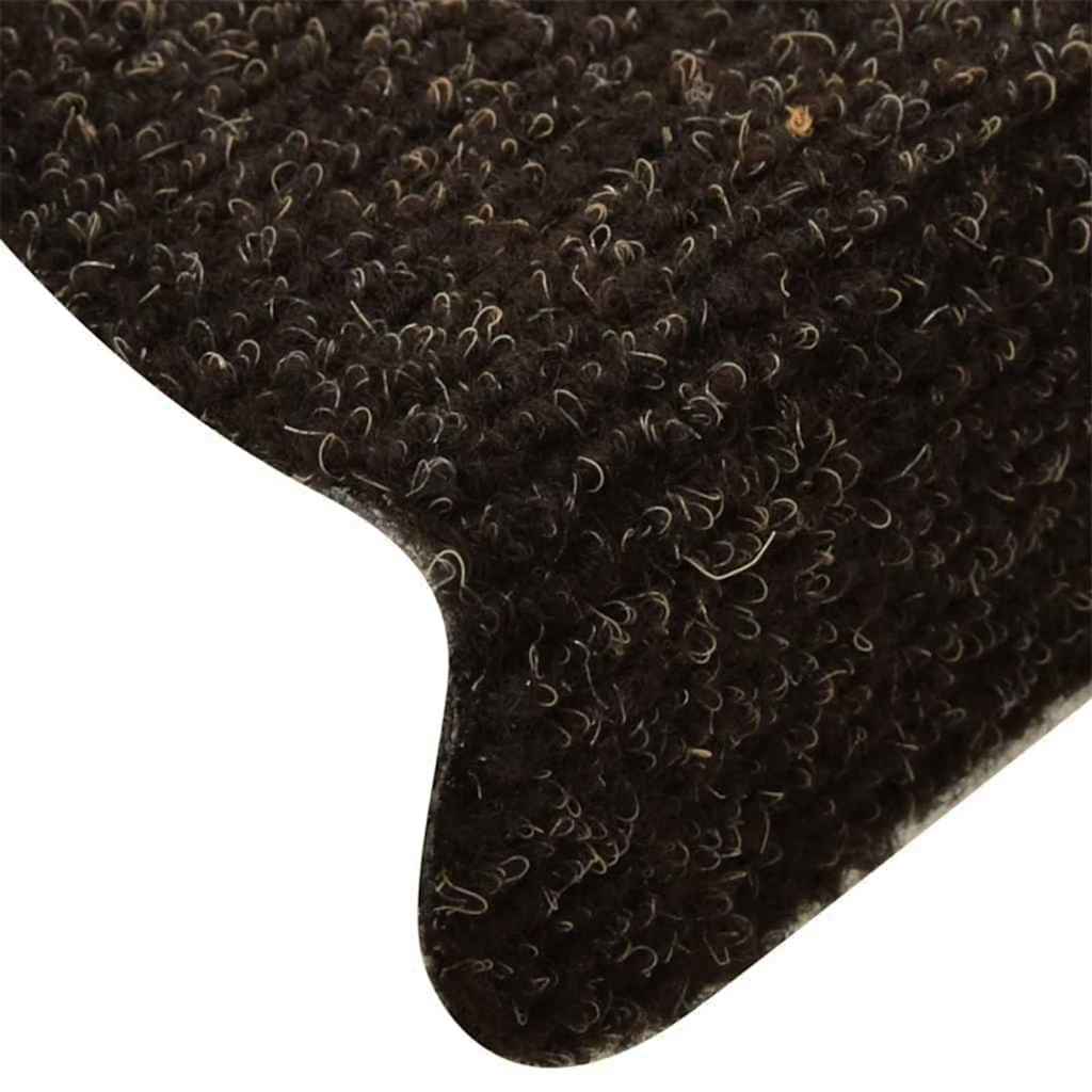 Stufenmatten Selbstklebend 20 Stk. 65x21x4 cm Dunkelbraun Halbrund Groß