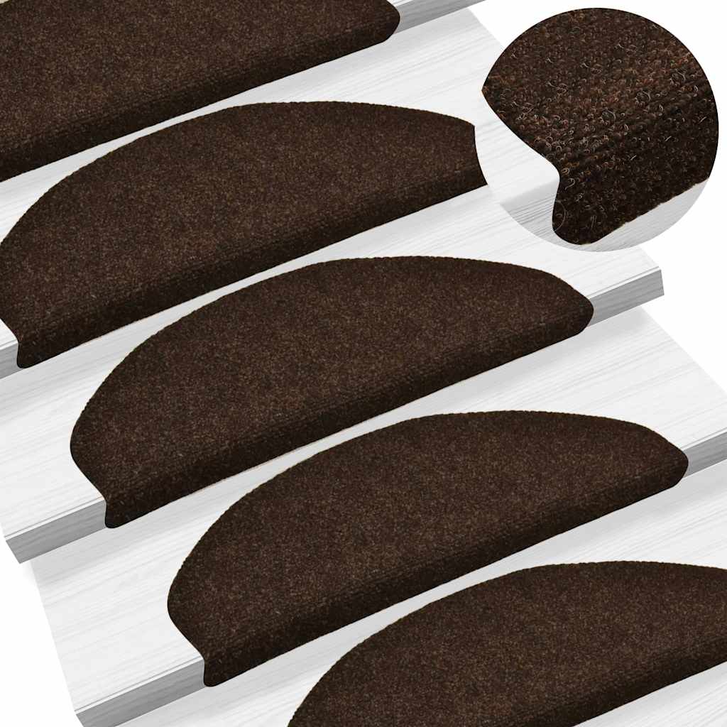 Stufenmatten Selbstklebend 20 Stk. 65x21x4 cm Braun Halbrund Groß
