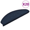 Stufenmatten Selbstklebend 20 Stk. 65x21x4 cm Marineblau Halbrund Groß