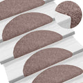 Stufenmatten Selbstklebend 30 Stk. 65x21x4 cm Hellbraun Halbrund Groß