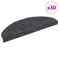 Stufenmatten Selbstklebend 30 Stk. 65x21x4 cm Dunkelgrau Halbrund Groß