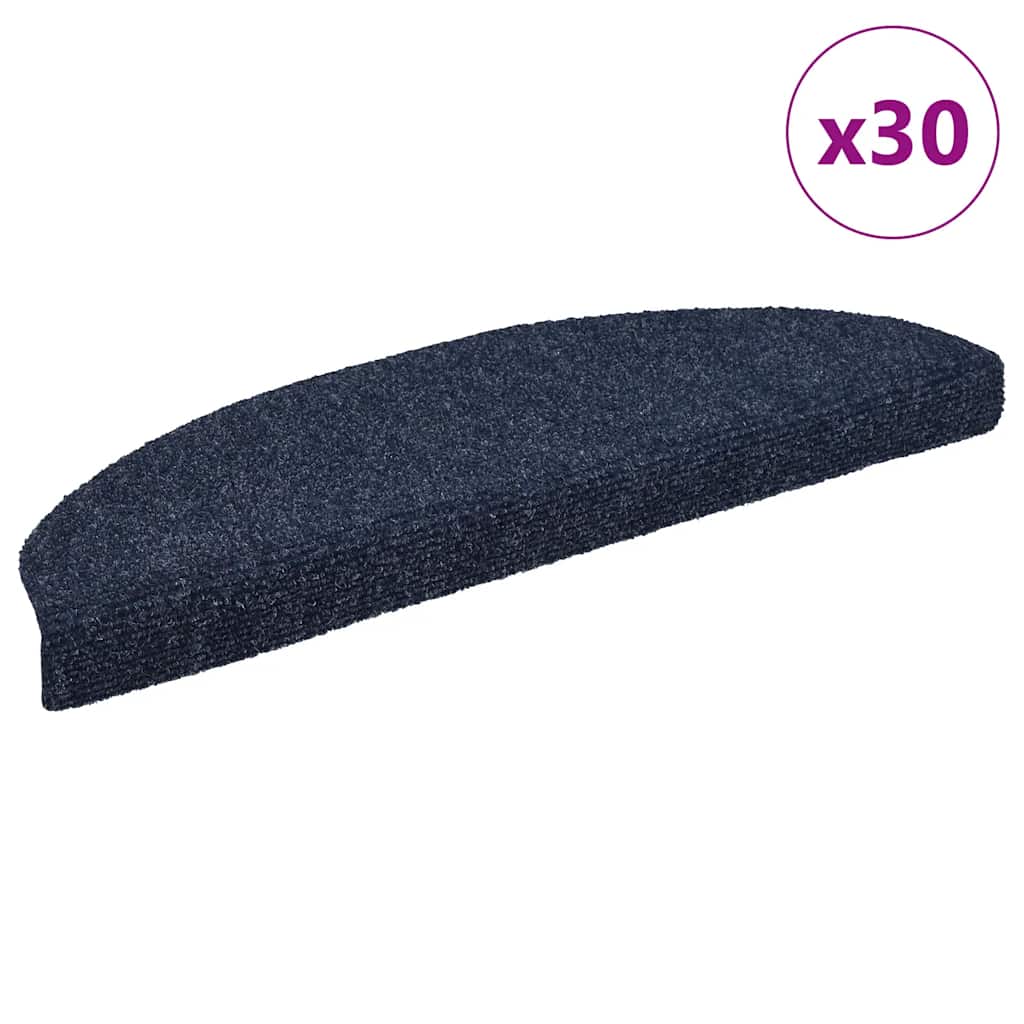 Stufenmatten Selbstklebend 30 Stk. 65x21x4 cm Blau Halbrund Groß