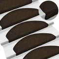 Stufenmatten Selbstklebend 30 Stk. 65x21x4 cm Dunkelbraun Halbrund Groß