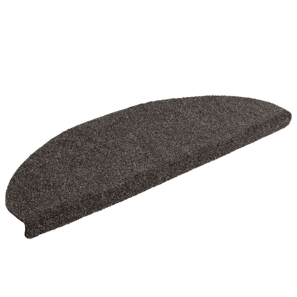 Stufenmatten Selbstklebend 30 Stk. 65x21x4 cm Anthrazit Halbrund Groß